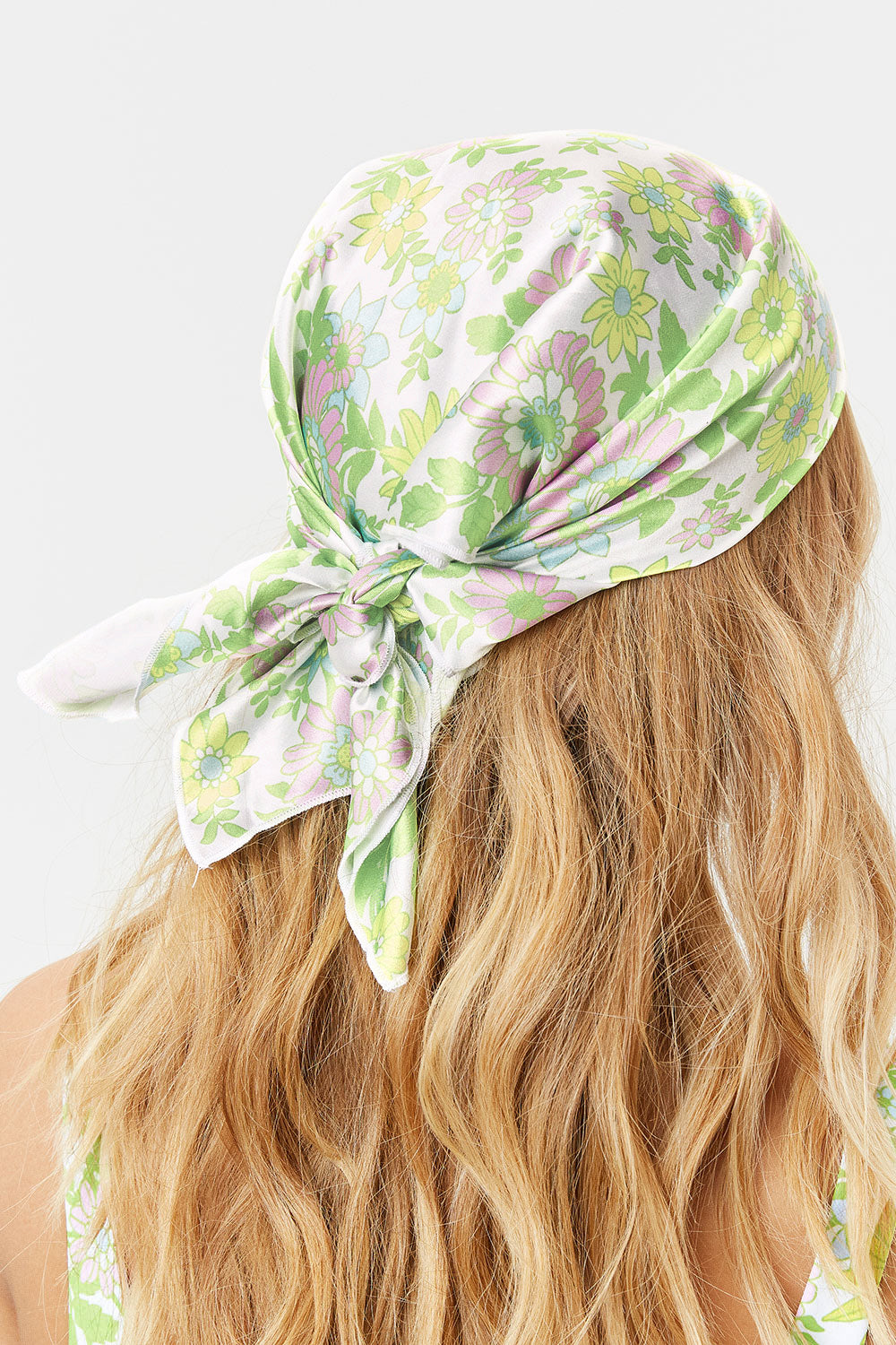 Heidi Floral Satin Head Scarf