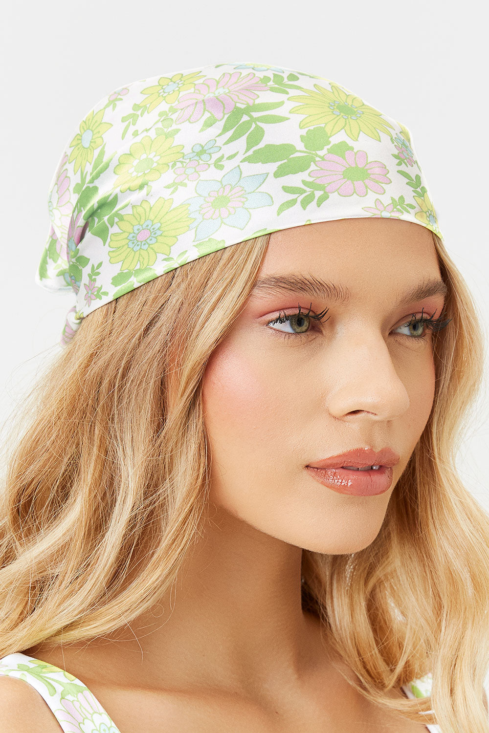 Heidi Floral Satin Head Scarf