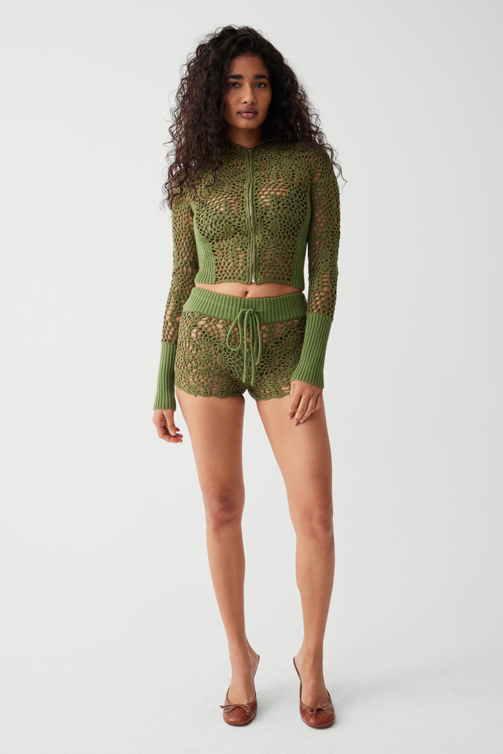 Lyla Crochet Zip Up Hoodie