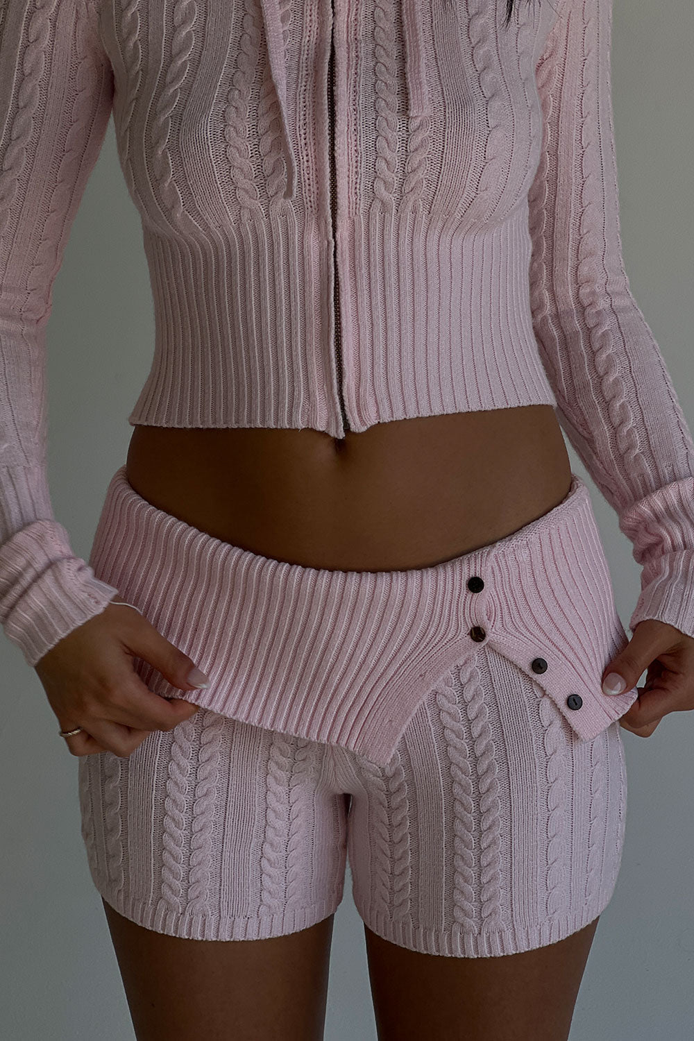 Nolan Cable Cloud Knit Mini Short
