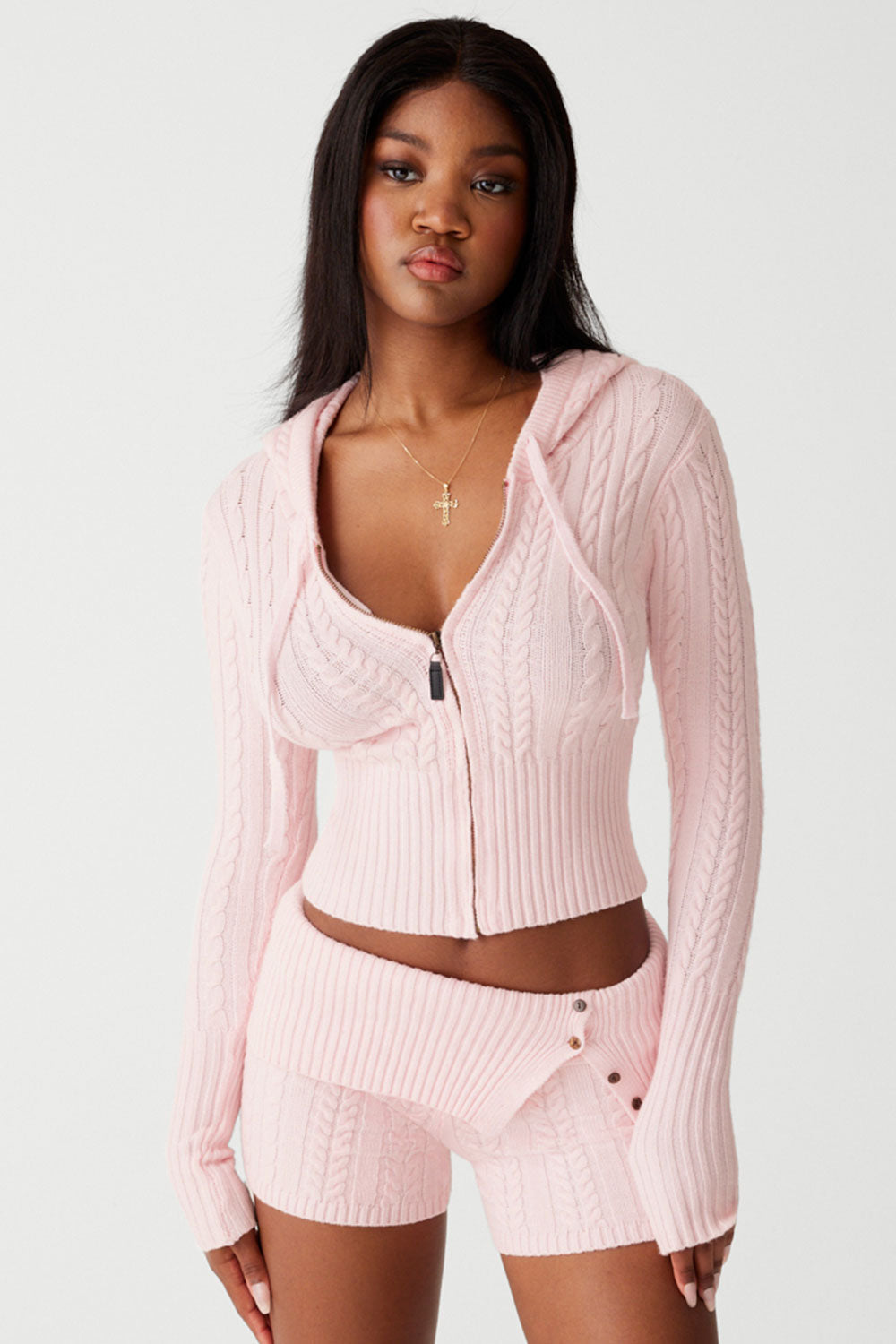 Nolan Cable Cloud Knit Mini Short
