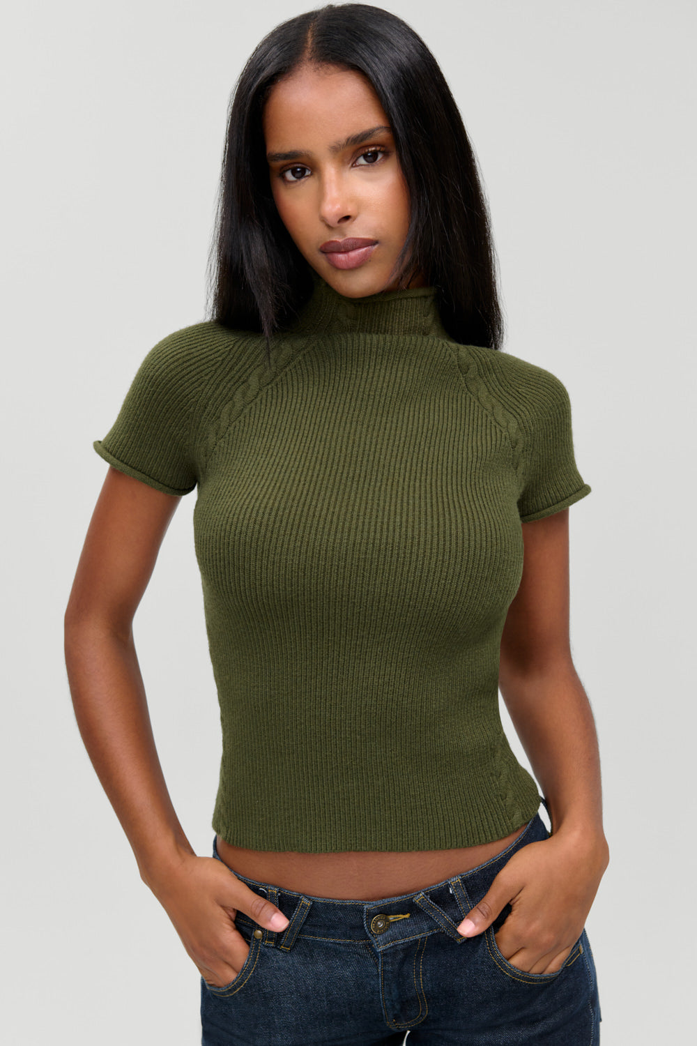 Harmony Cloud Knit Mockneck Top