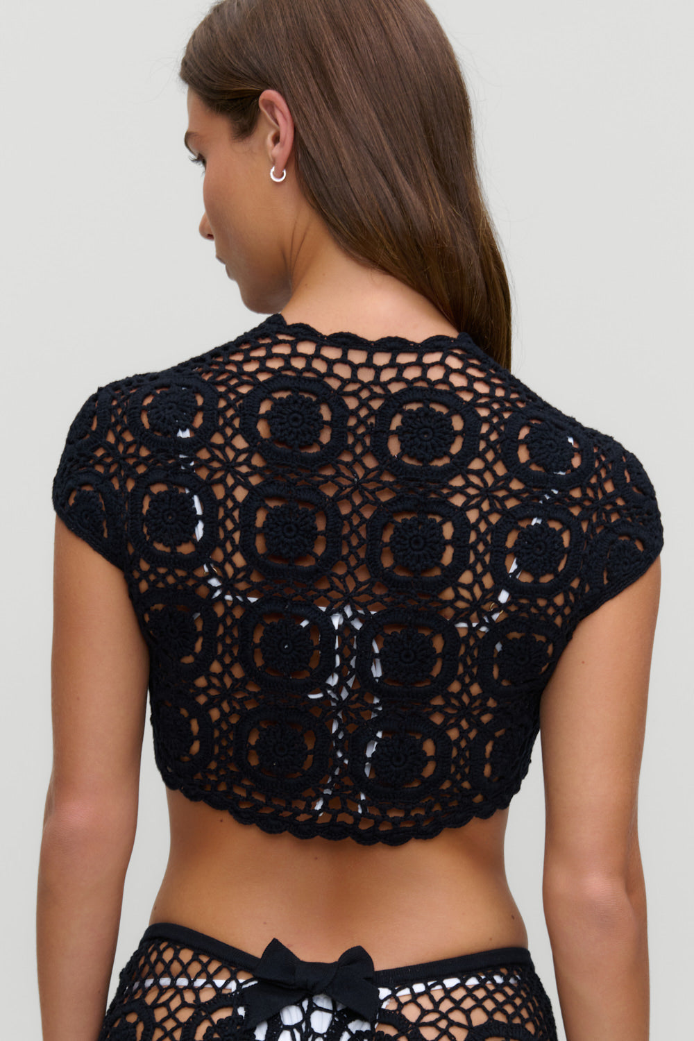 x Devon Lee Carlson Pinky Promise Crochet Bolero