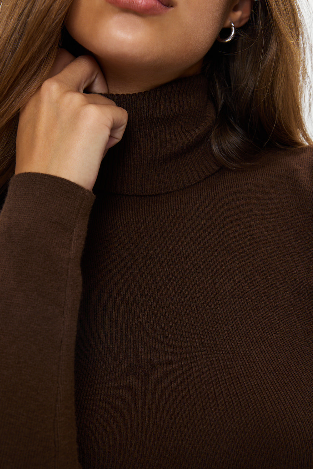 Tucker Knit Turtleneck Sweater