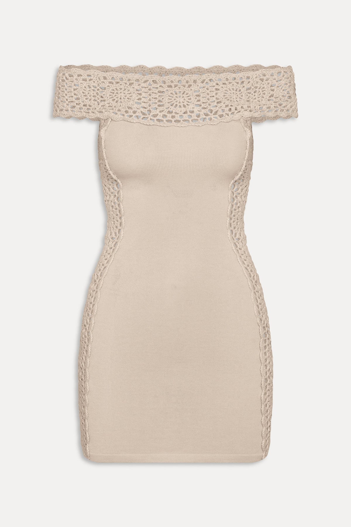 Fleur Crochet Knit Mini Dress