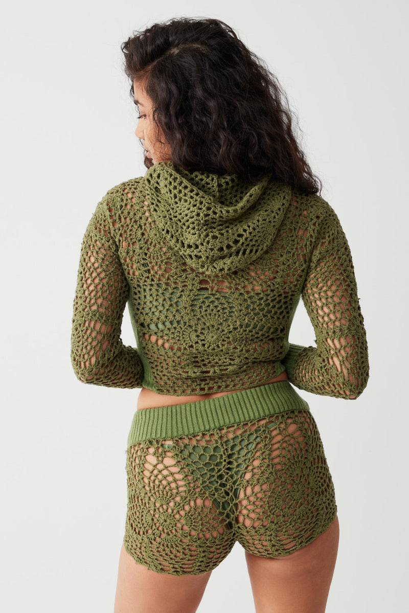 Lyla Crochet Zip Up Hoodie