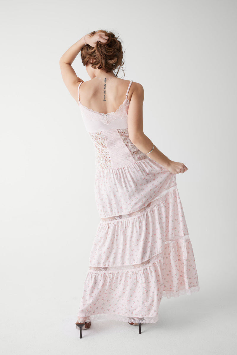 Vineyard Crochet Floral Maxi Dress