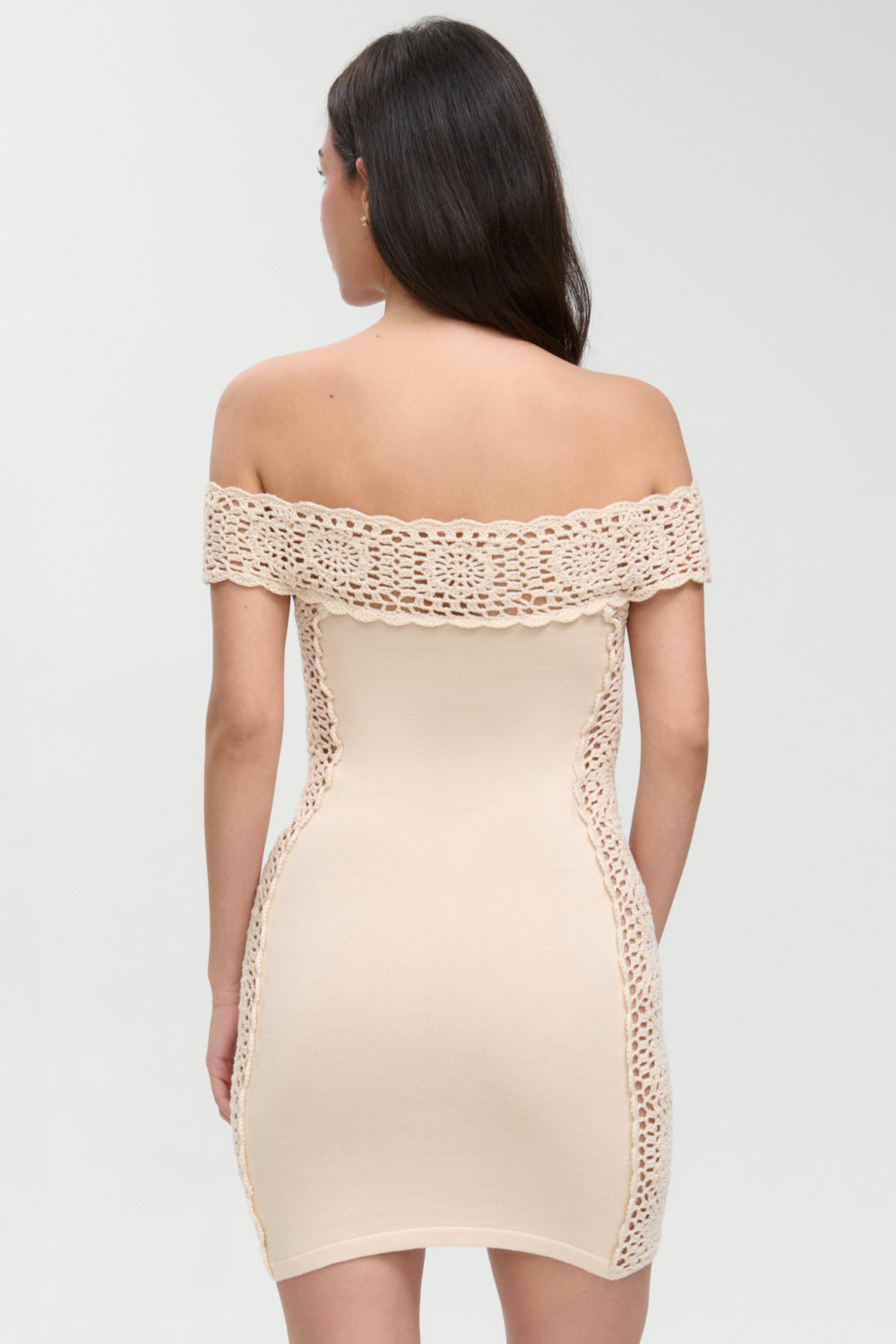 Fleur Crochet Knit Mini Dress