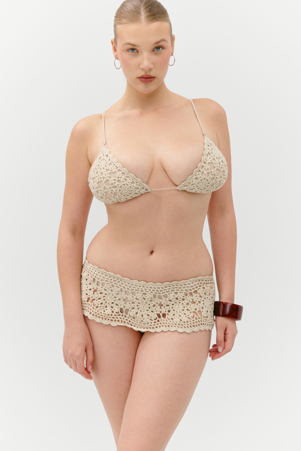 Shelly Crochet Shine Swim Skirt