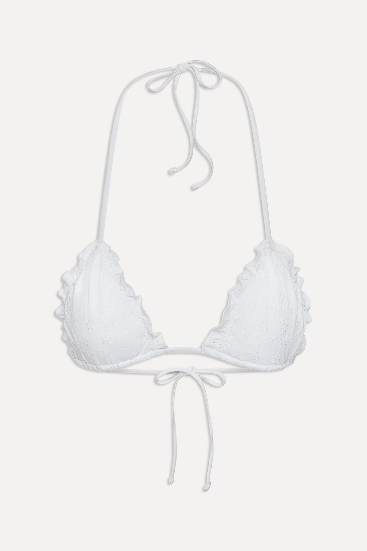 Tidal Eyelet Triangle Bikini Top